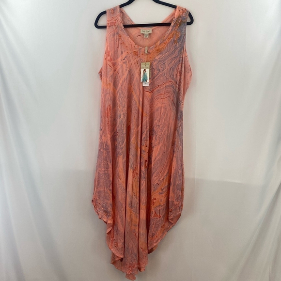 Charlie Paige Dresses & Skirts - NWT Charlie Paige Pink Tie Dye Sleeveless Dress